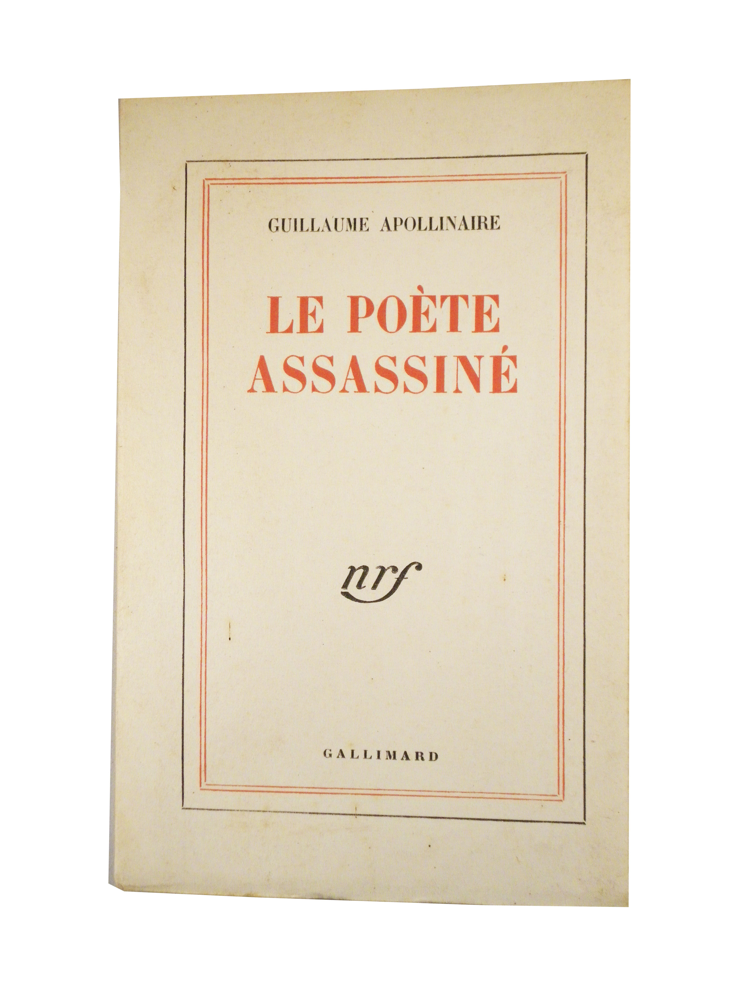 LE POETE ASSASSINE Apollinaire, Guillaume Achat/Vente livres