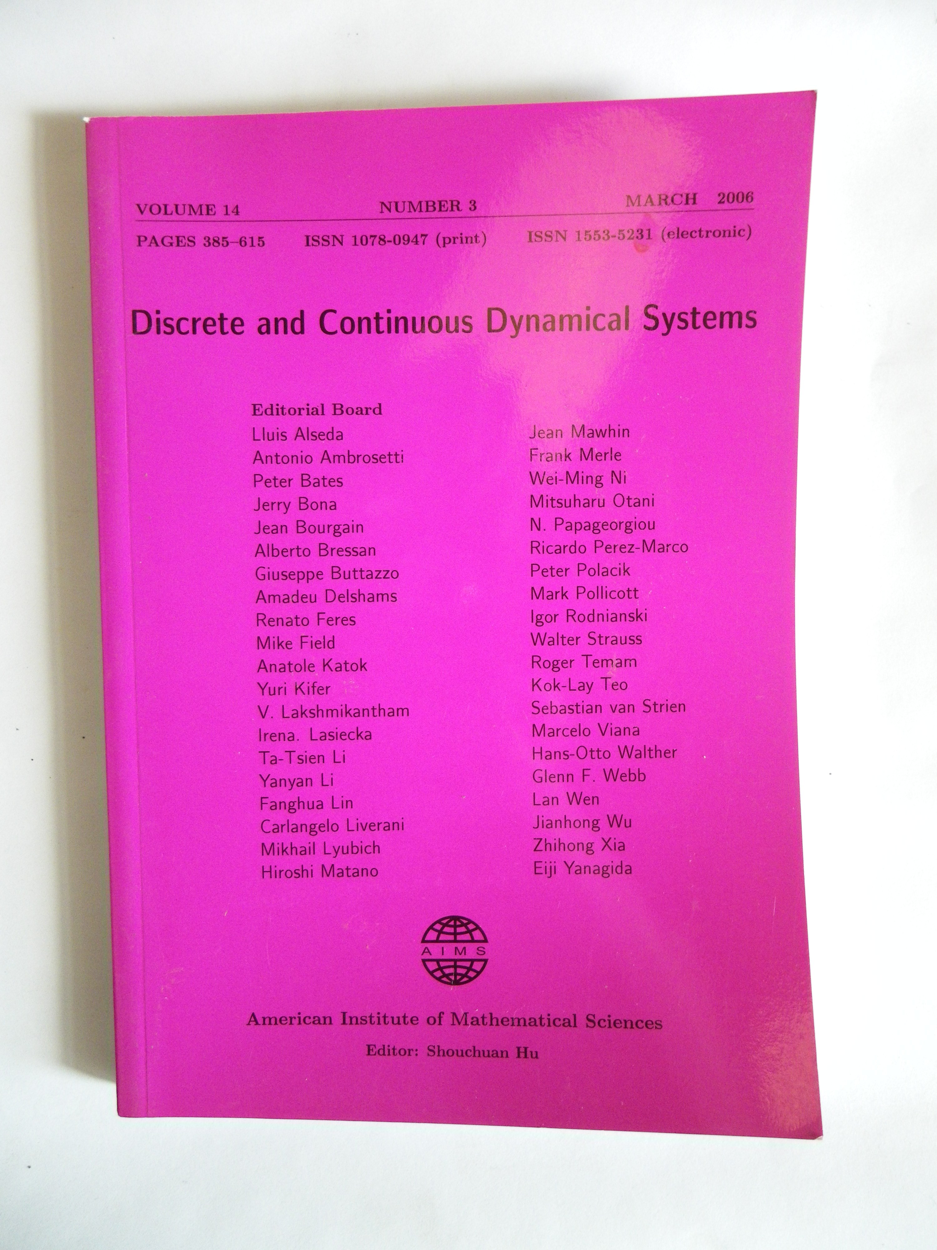 Discrete and continuous dynamical systems collectif achat vente